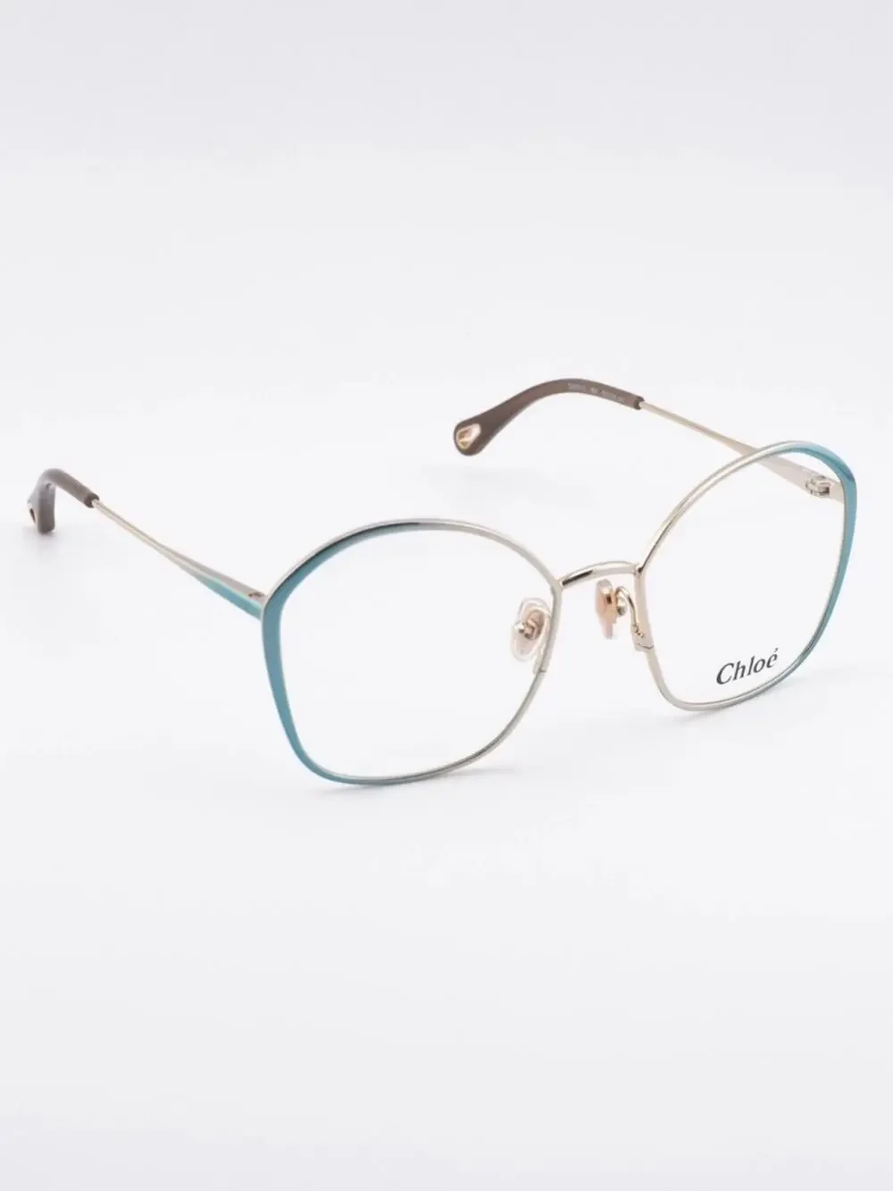 NEW!!! CHLOE Teal Rim Gold Metal Butterfly Optical Glasses CH0017O 005 Authentic